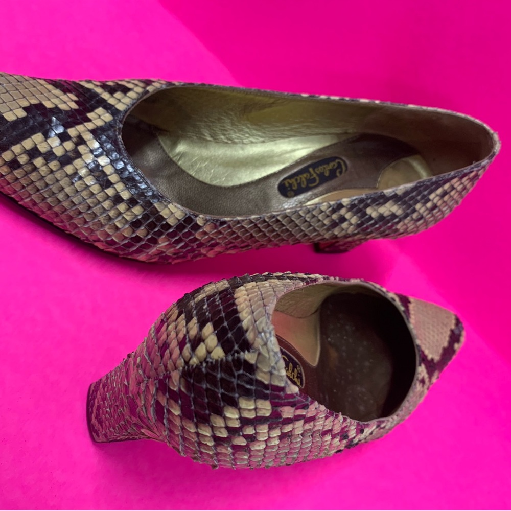 Carlos Falchi vintage snakeskin shoes,